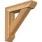 Ekena Millwork Traditional Slat Rough Sawn Bracket w/ Offset Brace, Western Red Cedar, 6"W x 24"D x 24"H BKT0604X24X24TRA06RWR - alternate 1